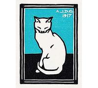 Wee Blue Coo Sitting Cat Julie de Graag Art Print Canvas Premium Wall Decor Poster