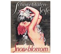 Wee Blue Coo Snow Blossom Soap Germany Vintage Advertising Retro Art Print Poster Wall Decor 12X16 Inch