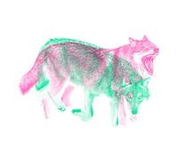 Wee Blue Coo Snow Wolf Double Exposure Art Print Poster Wall Decor 12X16 Inch