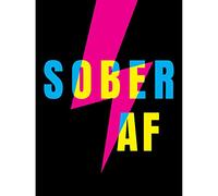 Wee Blue Coo Sober AF Lightning Bolt Typography Unframed Wall Art Print Poster Home Decor Premium