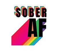 Wee Blue Coo Sober AF Rainbow Typography White Unframed Wall Art Print Poster Home Decor Premium