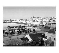 Wee Blue Coo Sousse Tunisia 1899 Vintage History Old BW Art Print Poster Wall Decor 12X16 Inch