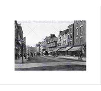 Wee Blue Coo SOUTHGATE STREET GLOUCESTER VINTAGE HISTORY OLD BW FRAMED ART PRINT B12X910