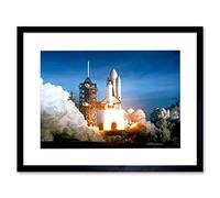 Wee Blue Coo Space 1981 Shuttle Launch Columbia NASA Picture Framed Wall Art Print