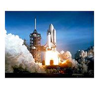 Wee Blue Coo Space 1981 Shuttle Launch Number One Columbia Nasa Art Print Poster Wall Decor 12X16 Inch