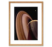 Wee Blue Coo Space Impression Voyager Saturn Ring Planet Framed Wall Art Print