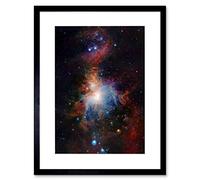 Wee Blue Coo Space Infrared View Orion Nebula Framed Wall Art Print