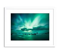 Wee Blue Coo SPACE PHOTO AURORA BOREALIS NORTHERN LIGHTS FRAMED ART PRINT POSTER F97X12291