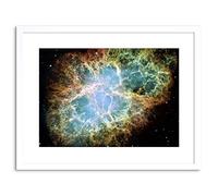 Wee Blue Coo SPACE PHOTO HUBBLE IMAGE CRAB NEBULA FRAMED PRINT F97X3668