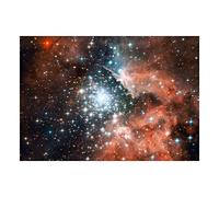 Wee Blue Coo Space Photo Hubble Star Cluster Bursts Into Life Wall Art Print