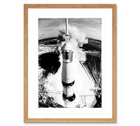 Wee Blue Coo Space Rocket Launch Saturn V Apollo 11 View Picture Framed Wall Art Print