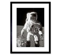 Wee Blue Coo SPACE SCIENCE PHOTO MOON LANDING ASTRONAUT FRAMED PRINT F97X4089