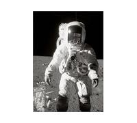 Wee Blue Coo Space Science Photo Moon Landing Astronaut Wall Art Print