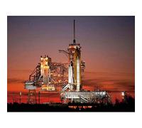 Wee Blue Coo Space Shuttle Atlantis Kennedy Space Center Art Print Poster Wall Decor 12X16 Inch