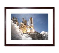Wee Blue Coo Space Shuttle Atlantis Launches From Ksc Picture Framed Wall Art Print