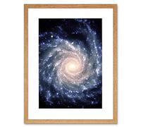 Wee Blue Coo Space Spiral Galaxy Universe Framed Wall Art Print