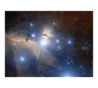 Wee Blue Coo Space Telescope Stars Orion Belt Flame Nebula Universe Large Art Print Poster Wall Decor 18x24 inch