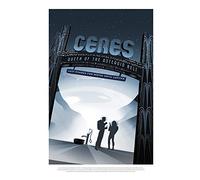 Wee Blue Coo Space Tourism Science Travel Ceres Asteroid Belt Queen Art Print Poster Wall Decor 12X16 Inch