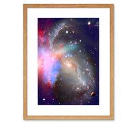 Wee Blue Coo Spiral Galaxy Deep Space Stars Nebula Picture Framed Wall Art Print
