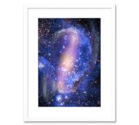 Wee Blue Coo Spiral Galaxy Nebula Stars Deep Space Picture Framed Wall Art Print