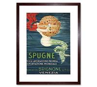 Wee Blue Coo Sponge Mermaid Venice Brignone Brothers Artwork Framed Wall Art Print 12X16 Inch