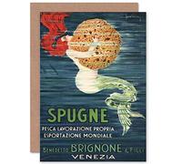 Wee Blue Coo SPONGE MERMAID VENICE ITALY BRIGNONE BROTHERS AD GREETINGS CARD