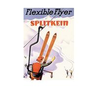 Wee Blue Coo Sport Ad Equipment Ski Cross Country Snow Mountain Lift Wall Art Print