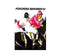Wee Blue Coo Sport Ad Horse Racing Association Munich Germany Wall Art Print