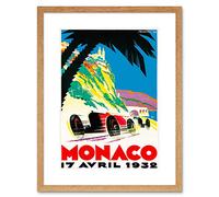 Wee Blue Coo Sport Ad Monaco Grand Prix Motor Race 1932 Monte Carlo Framed Wall Art Print