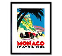 Wee Blue Coo Sport Ad Monaco Grand Prix Motor Race 1932 Monte Carlo Framed Wall Art Print