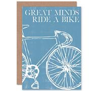 Wee Blue Coo Sport Great Minds Bike Cycle Blank Greeting Card