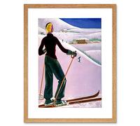 Wee Blue Coo Sport Markstein Alsace France Ski Skiing Winter Picture Framed Wall Art Print