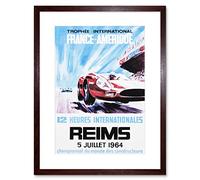 Wee Blue Coo Sport Race Car Auto Racing France America Reims Framed Wall Art Print
