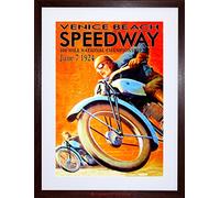 Wee Blue Coo Sport Speedway Competition Race 100 Mile Championship USA Framed Wall Art Print