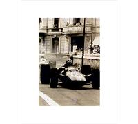 Wee Blue Coo SPORTGRAPHY MOTOR RACE DRIVER HILL CAR BLACK FRAMED ART PRINT B12X7786