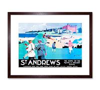 Wee Blue Coo St Andrews Fife Scotland Golf Royal Ancient Sport Picture Framed Wall Art Print