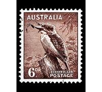 Wee Blue Coo Stamp Australia Kookaburra Bird Art Print Poster Wall Decor 12X16 Inch