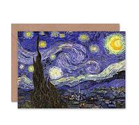 Wee Blue Coo Starry Night By Van Gogh - Blank Greeting Card CL1185