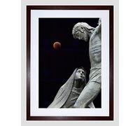 Wee Blue Coo Statues Jesus Our Lady Lunar Eclipse Picture Framed Wall Art Print