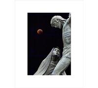 Wee Blue Coo Statues Jesus Our Lady Lunar Eclipse Picture Wall Art Print