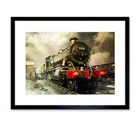 Wee Blue Coo Steam Train Vintage Colour Photo Framed Art Print Picture & Mount F12X1128