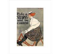 Wee Blue Coo Stearns Bicycle USA Vintage Advert Retro Wall Wall Art Print