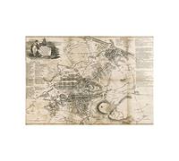 Wee Blue Coo Strangers Guide Old Map Edinburgh Leith Wall Art Print