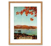 Wee Blue Coo Stresa Borromeo Lake Maggiore Italy Travel Ad Picture Framed Wall Art Print