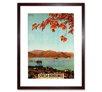 Wee Blue Coo Stresa Borromeo Lake Maggiore Italy Travel Ad Picture Framed Wall Art Print