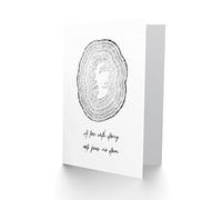 Wee Blue Coo Strong Roots Storm Scotland Map Tree Rings Greetings Card