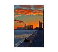 Wee Blue Coo Sunset Copenhagen Harbor Sunset Photo Wall Art Print