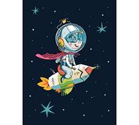 Wee Blue Coo Super Astronaut Kid Large Art Print Poster Wall Decor 18x24 inch