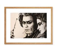 Wee Blue Coo Sweeny Todd Johnny Depp Wayne Maguire Artwork Framed Wall Art Print 12X16 Inch