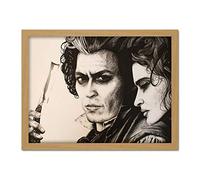 Wee Blue Coo Sweeny Todd Johnny Depp Wayne Maguire Artwork Framed Wall Art Print 18X24 Inch